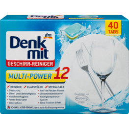 Таблетки для посудомоечных машин Denkmit Milti-Power 12, 40 шт
