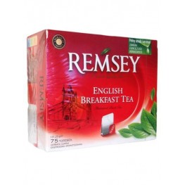 Чай черный английский REMSEY Earl Grey english breakfast tea  75 пакетиков